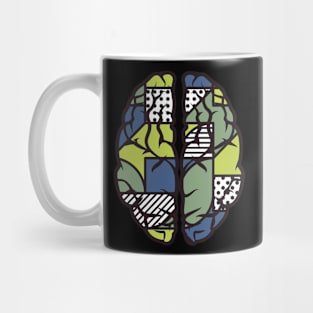 Abstract Brain Geometric Brain Shapes Mug